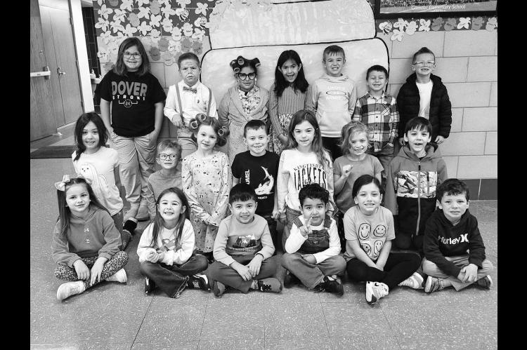 Gilmour Elementary School has announced its Good BEE-havior Students of the Week for the week ending Jan. 31. Those earning the honor (and some of whom are dressed to commemorate the 100th day of school) were, from left: front row, Kamber Wilczek, Emersyn