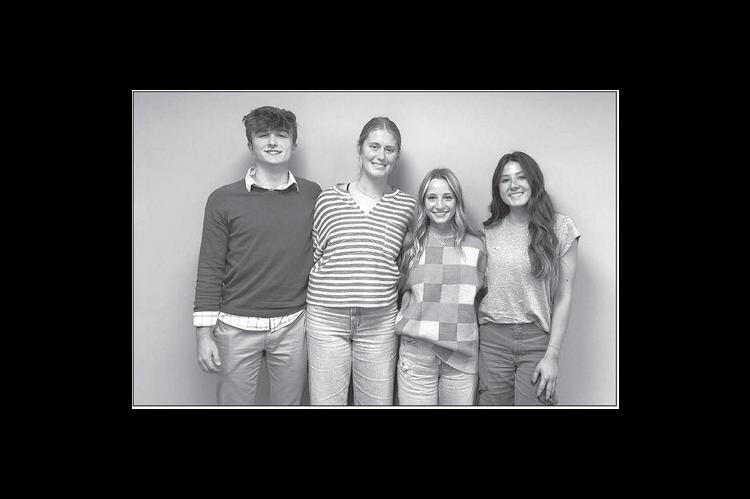 KHS SENIORS attending a recent Rotary Club meeting were, from left, Matthew Mecklenburg, Raegan Snider, Addison Willson and Talor Mecklenburg. [KT&FP Staff Photo]