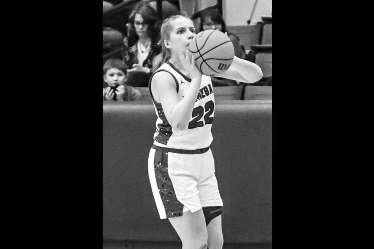 HADLEY OTT caught fire to help Lomega pull away from Cherokee over the final three quarters. [Photo by Chris Simon/ www.simon-sports-photos.smugmug.com]