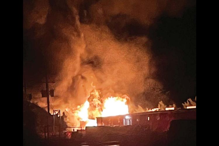 Lightning blamed for tank blast