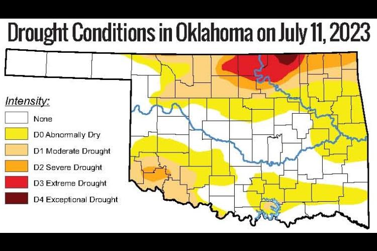 Drought Conditions in Oklahoma on July 11, 2023