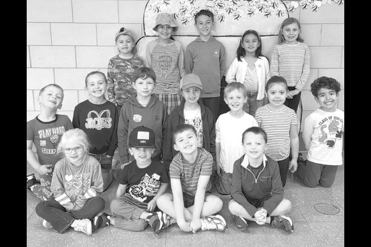 Gilmour Elementary School has announced its Good BEE-havior Students of the Week for the week ending March 6. Those earning the honor were, from left: front row, Jenna Buck, Jasper Fletcher, Lincoln Post and Easton Winans; middle row, Dylan Holt, Madeline Boeckman, Rhett Sanchez, Peyton Thomas, Jude Stutts, Ariana Ortego Munoz and Daniel Perez Tostado; back row, Matthew Barker, Paisley Mowdy, Landyn Davis, Milah Rodriguez and Kaysha Burpo. [Photo provided]