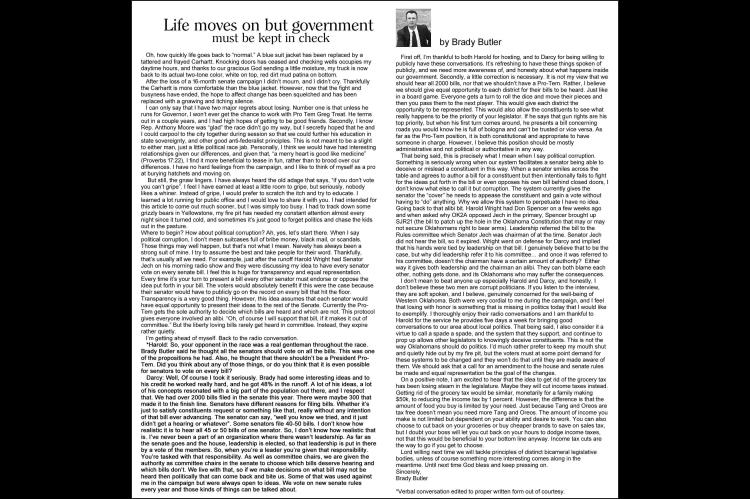 Life moves on but government