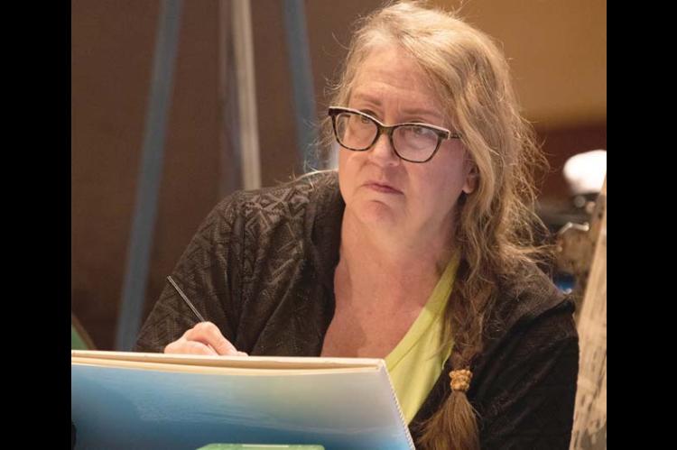 KINGFISHER COUPLE Shel Wagner, left, Dover teacher, and Kurt Kaya, Kingfi sher teacher, were among nearly 300 Oklahoma educators participating in the Oklahoma Fall Arts Institute at Quartz Mountain. [Photos Provided]