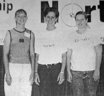 ATTEND CAMP — Lomega FFA members attending the FFA Alumni Leadership Camp were, from left, Amanda Yost, Laurie Sipe and Sheila Kramer. Not pictured is Tyler Castonguay. (KT&amp;FP, Aug. 1, 2001)